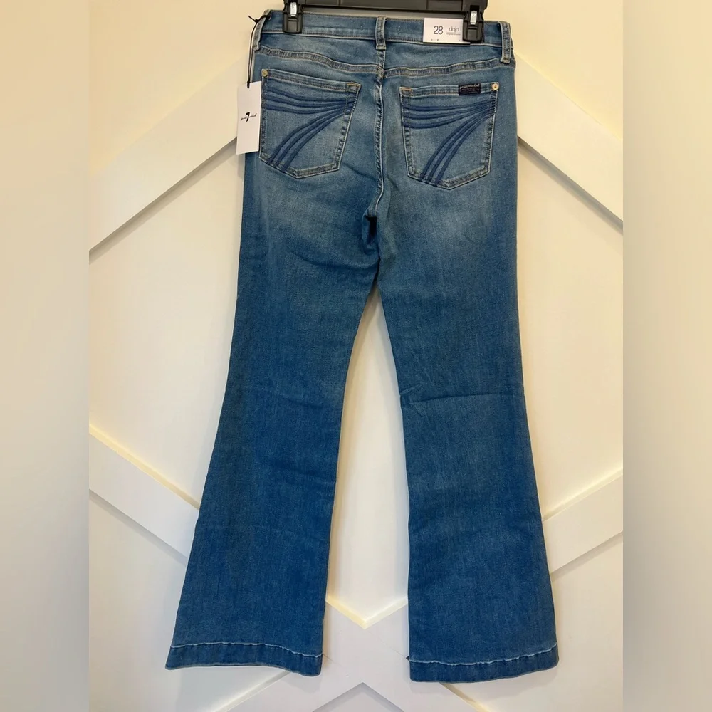 7 For All Mankind Dojo Original Jeans Women’s Flare Leg Trousers NWT Size 28